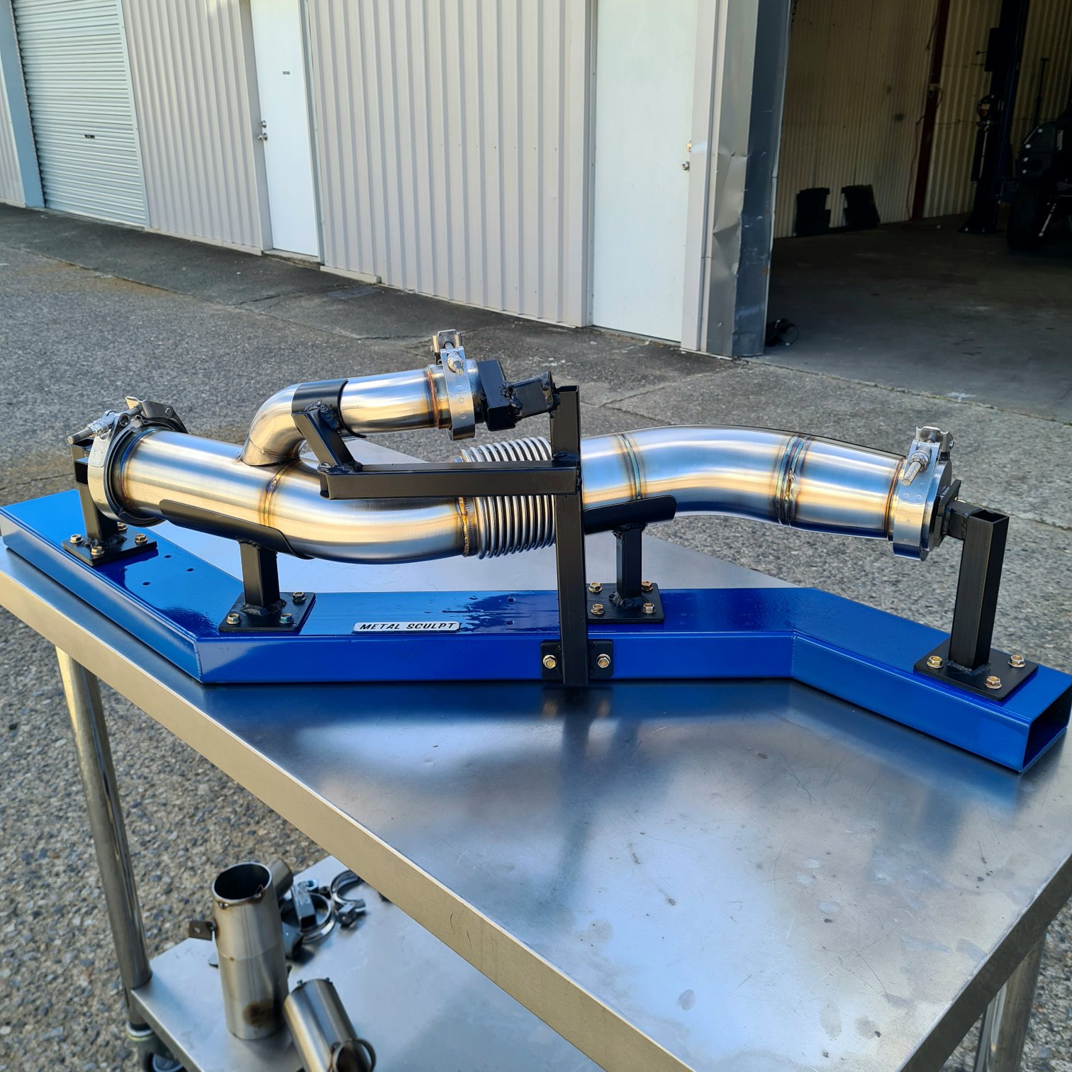 FD3S RX-7 exhaust downpipe designed to suit ARTEC turbo manifold