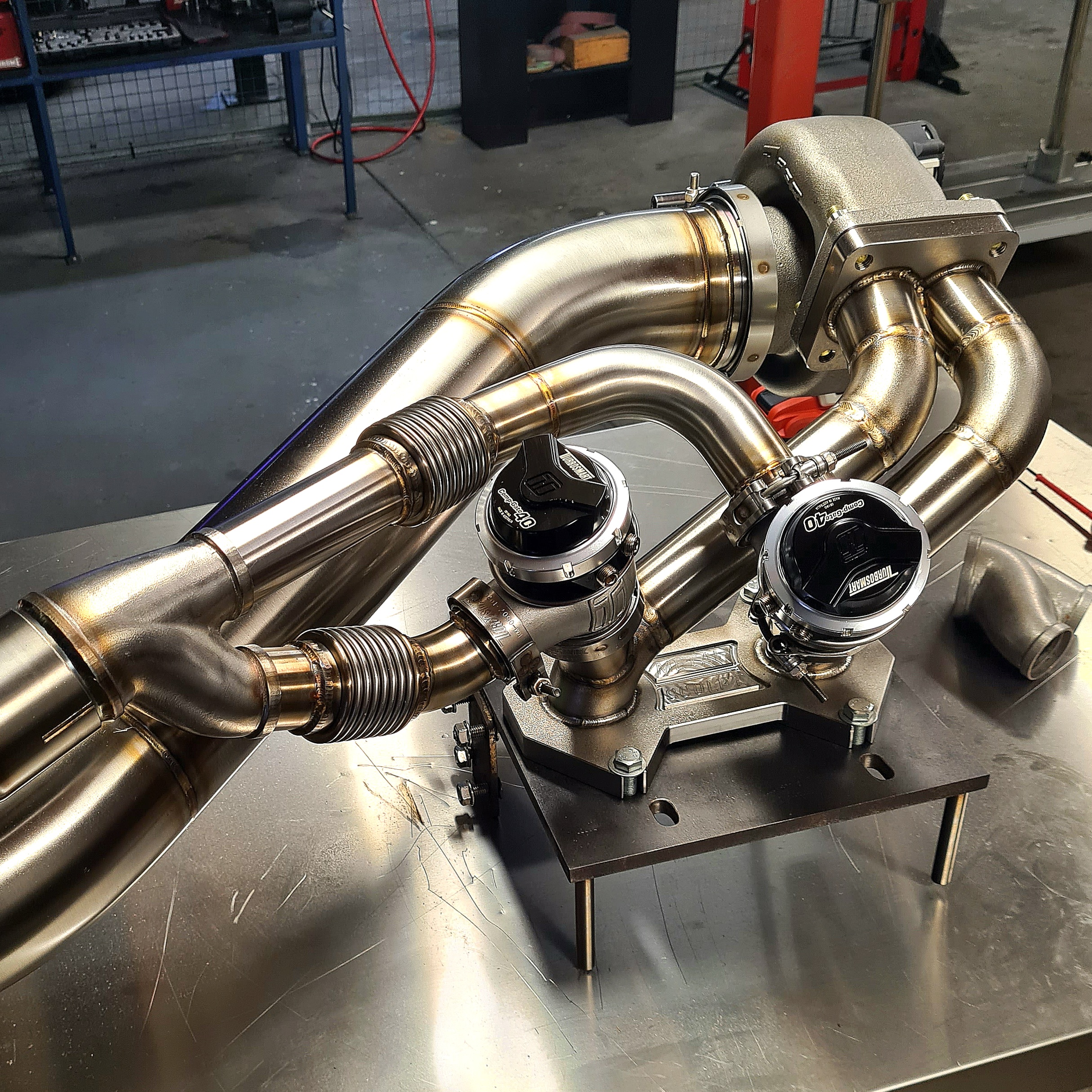 FD3S Turbo manifold with metal 3d printed collector